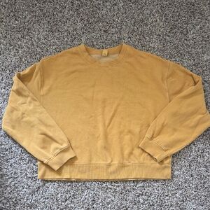 Old Navy Yellow Sweatshirt with Ribbed Accents